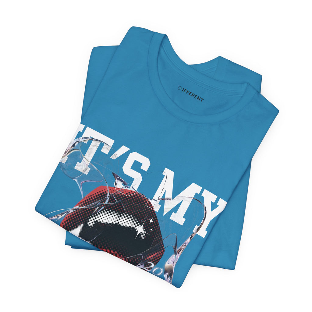 Red & White Streetwear Mouth T-Shirt | Abstract Graphic Tee | Modern Art Aesthetic Shirt | Bella+Canvas 3001 Unisex Tee