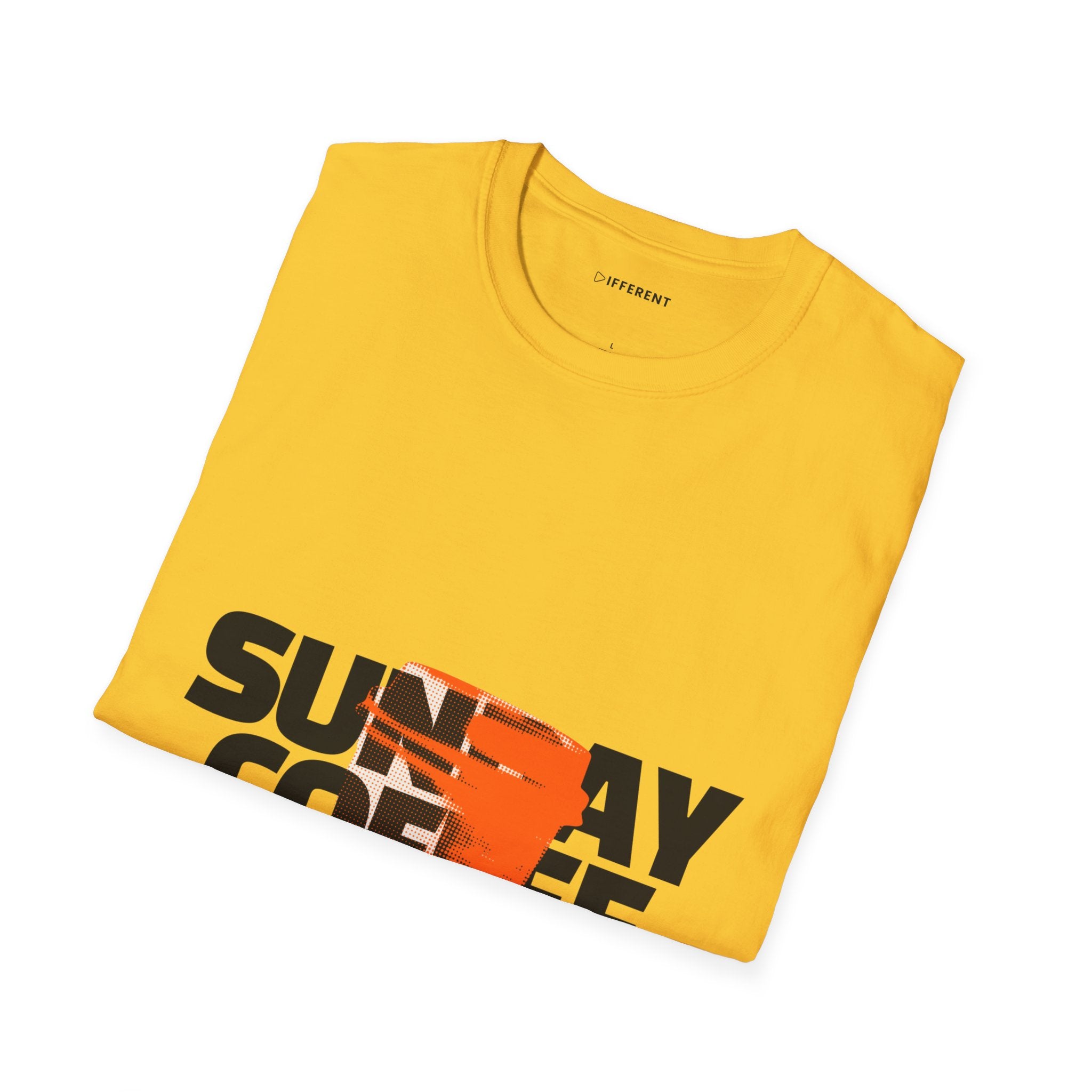 Sunday Coffee Chill T-Shirt | Cozy Aesthetic Graphic Tee | Gildan 64000 Softstyle Shirt | Relaxed Weekend Vibes
