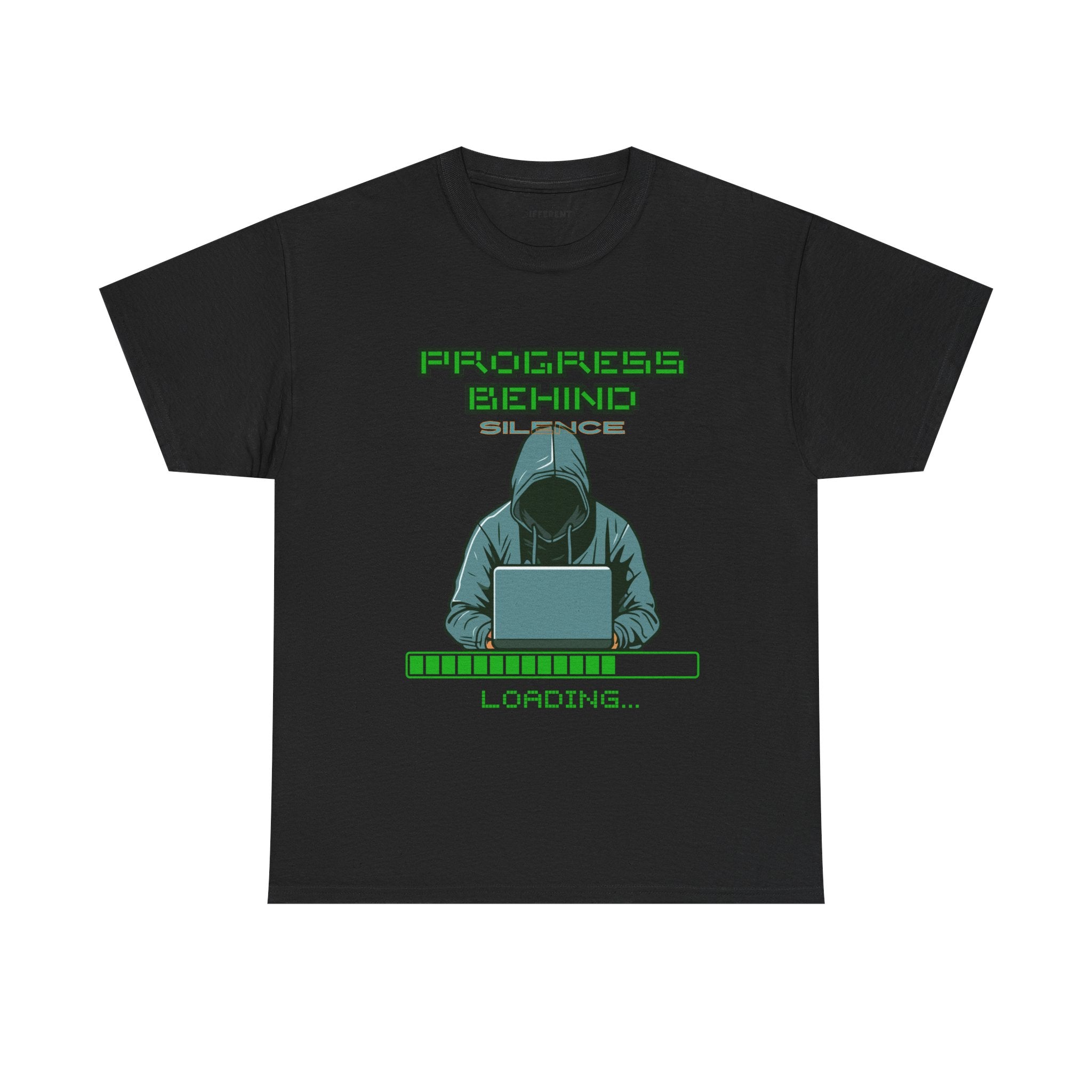 Green Retro Matrix Loading T-Shirt | Hacker Aesthetic Graphic Tee |