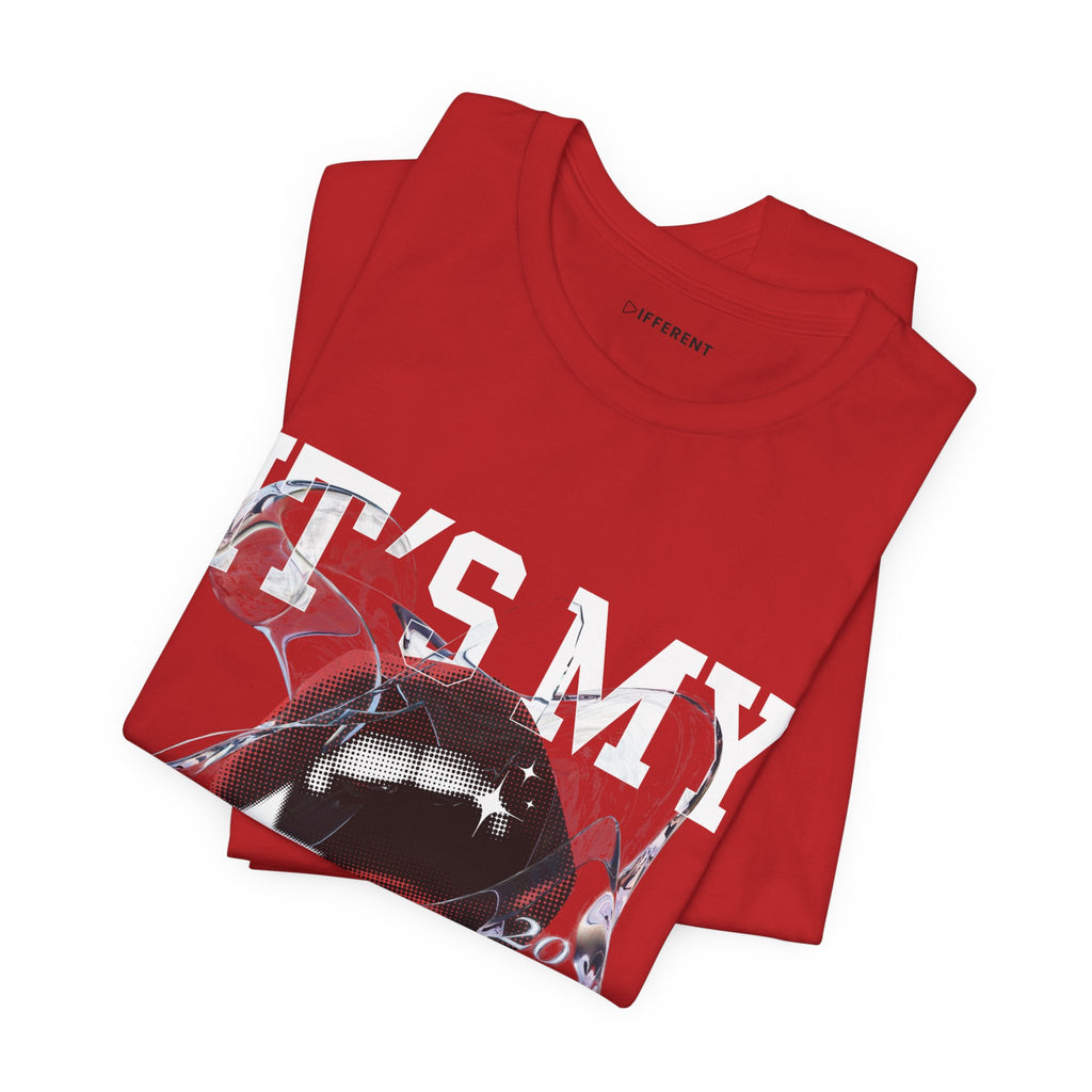 Red & White Streetwear Mouth T-Shirt | Abstract Graphic Tee | Modern Art Aesthetic Shirt | Bella+Canvas 3001 Unisex Tee
