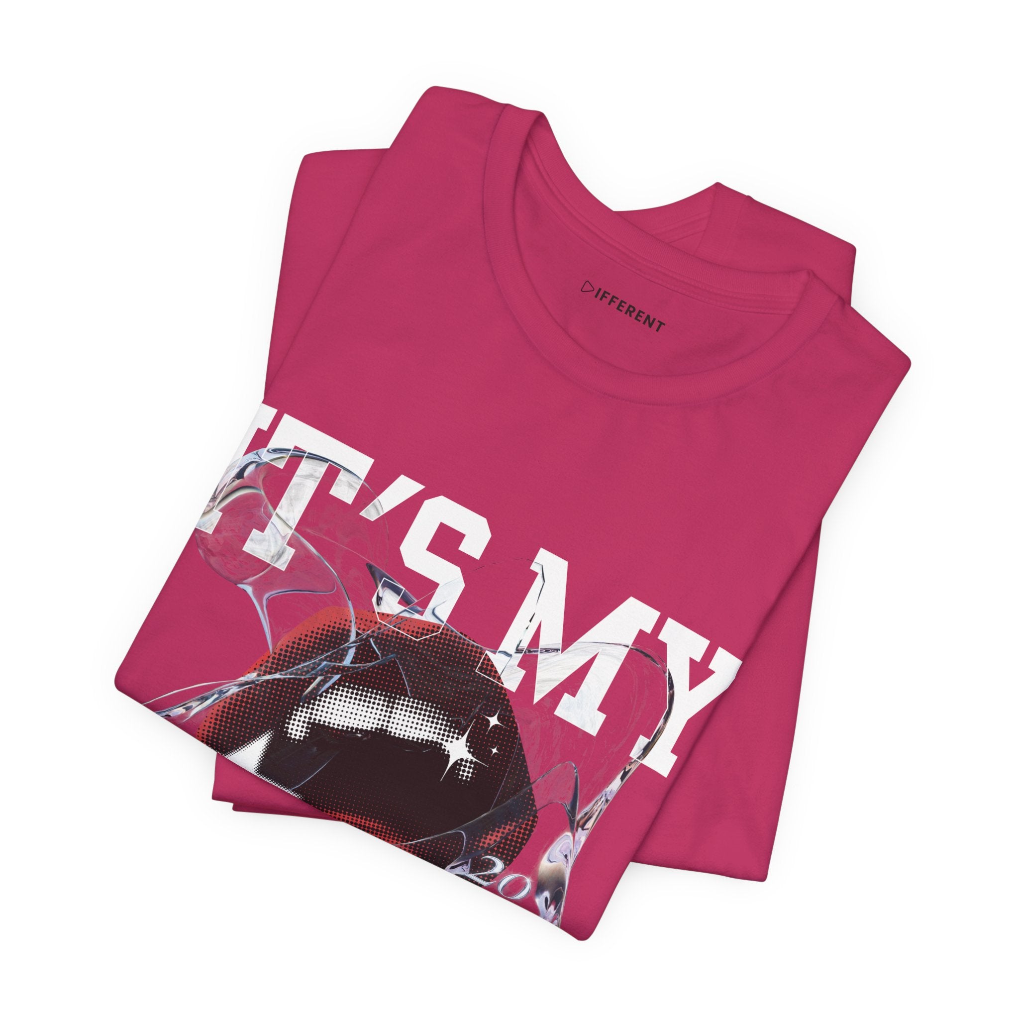 Red & White Streetwear Mouth T-Shirt | Abstract Graphic Tee | Modern Art Aesthetic Shirt | Bella+Canvas 3001 Unisex Tee