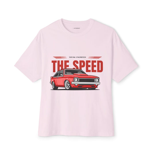 Red & Black Car Racing T-Shirt | Vintage Muscle Car Graphic Tee | “The Speed” Streetwear Shirt | Boxy Fit Oversized Tee