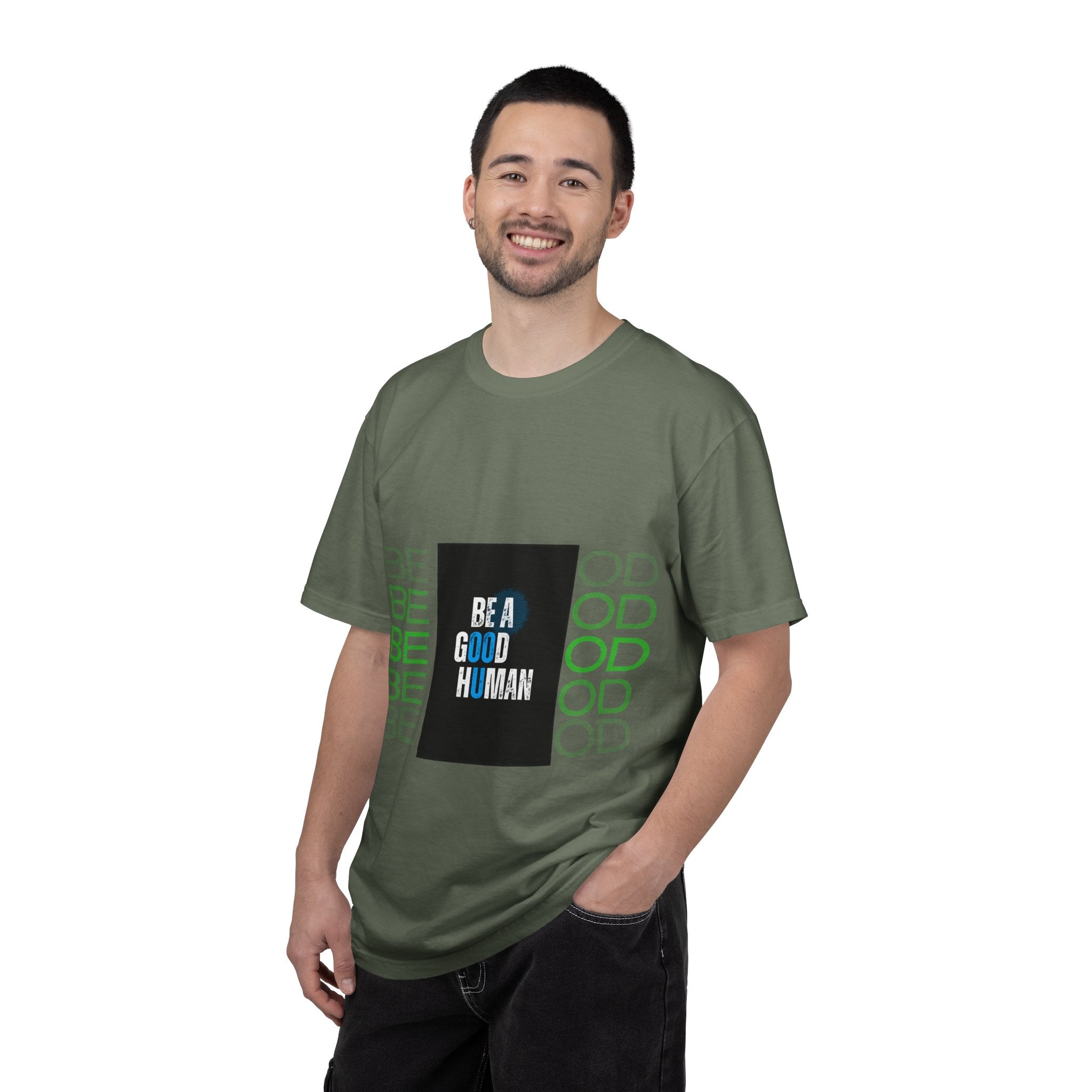 Be A Good Human T-Shirt | Comfort Colors 1717 Tee | Inspirational Graphic Shirt | Vintage Washed Cotton Unisex Tee