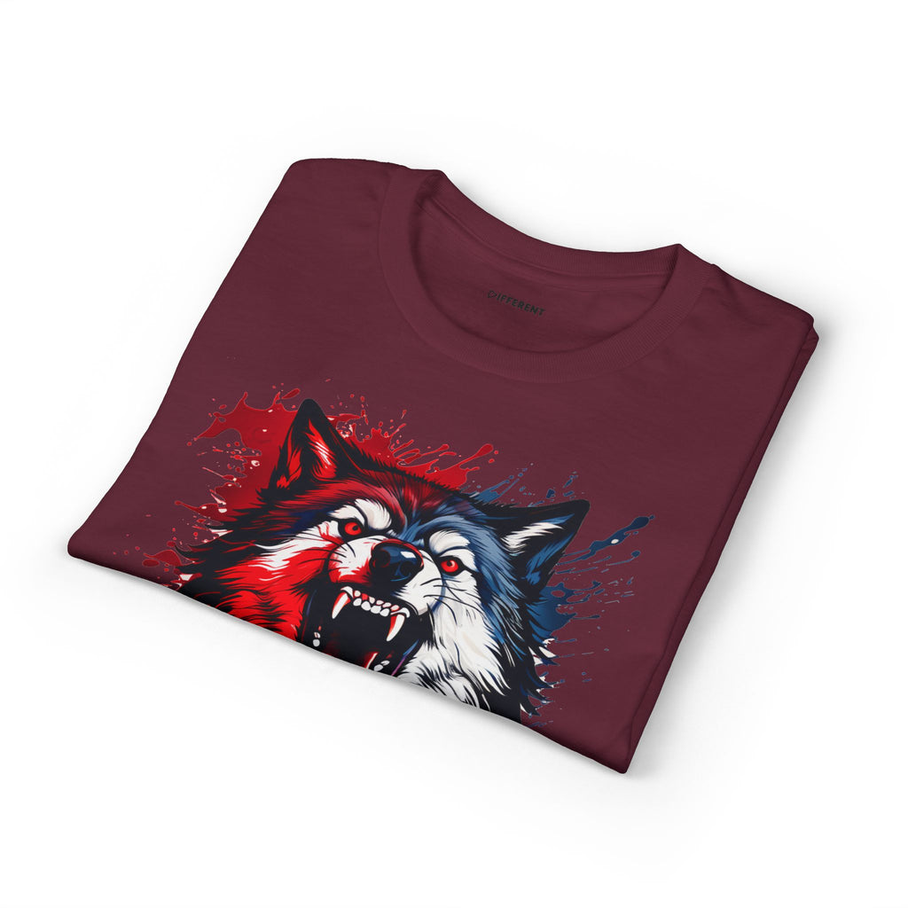 Roaring Patriotic Wolf T-Shirt