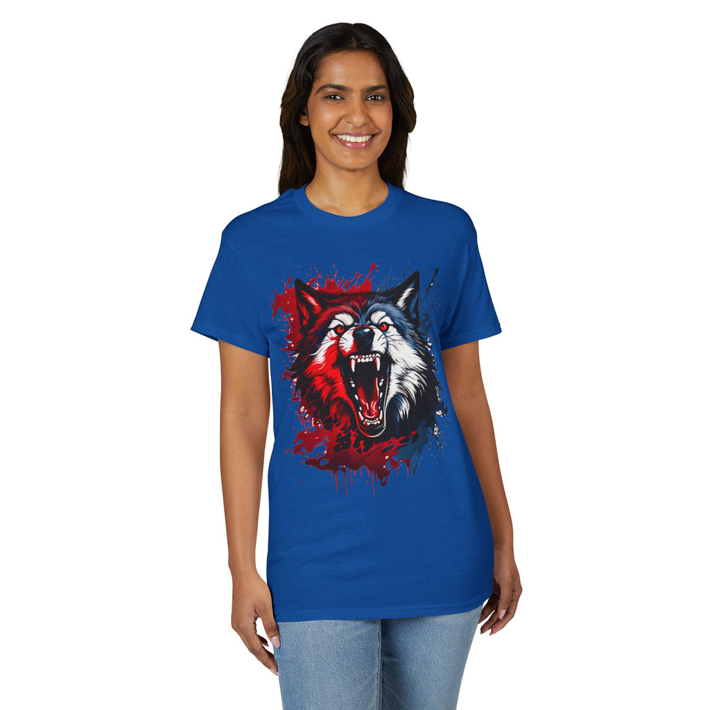 Roaring Patriotic Wolf T-Shirt