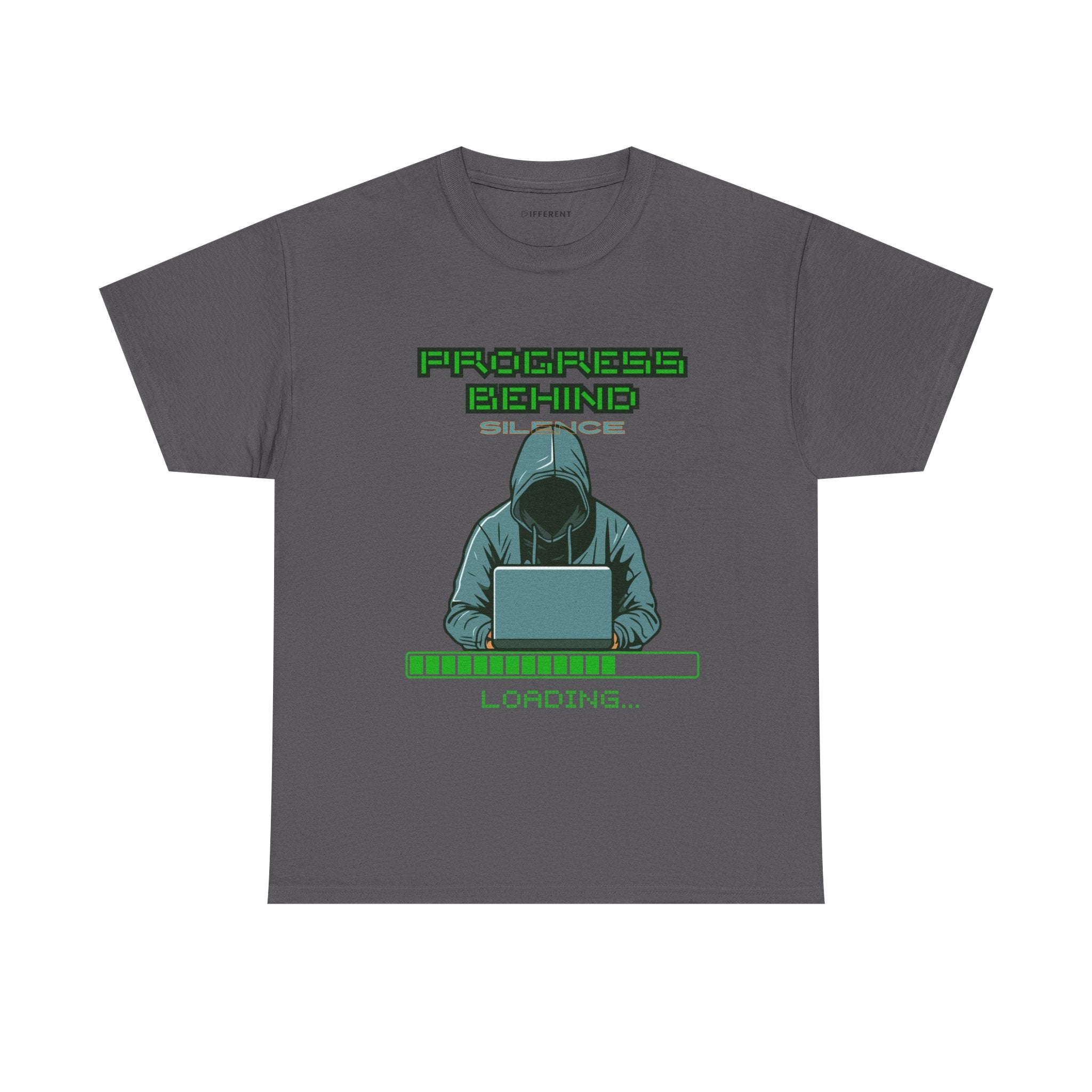 Green Retro Matrix Loading T-Shirt | Hacker Aesthetic Graphic Tee |