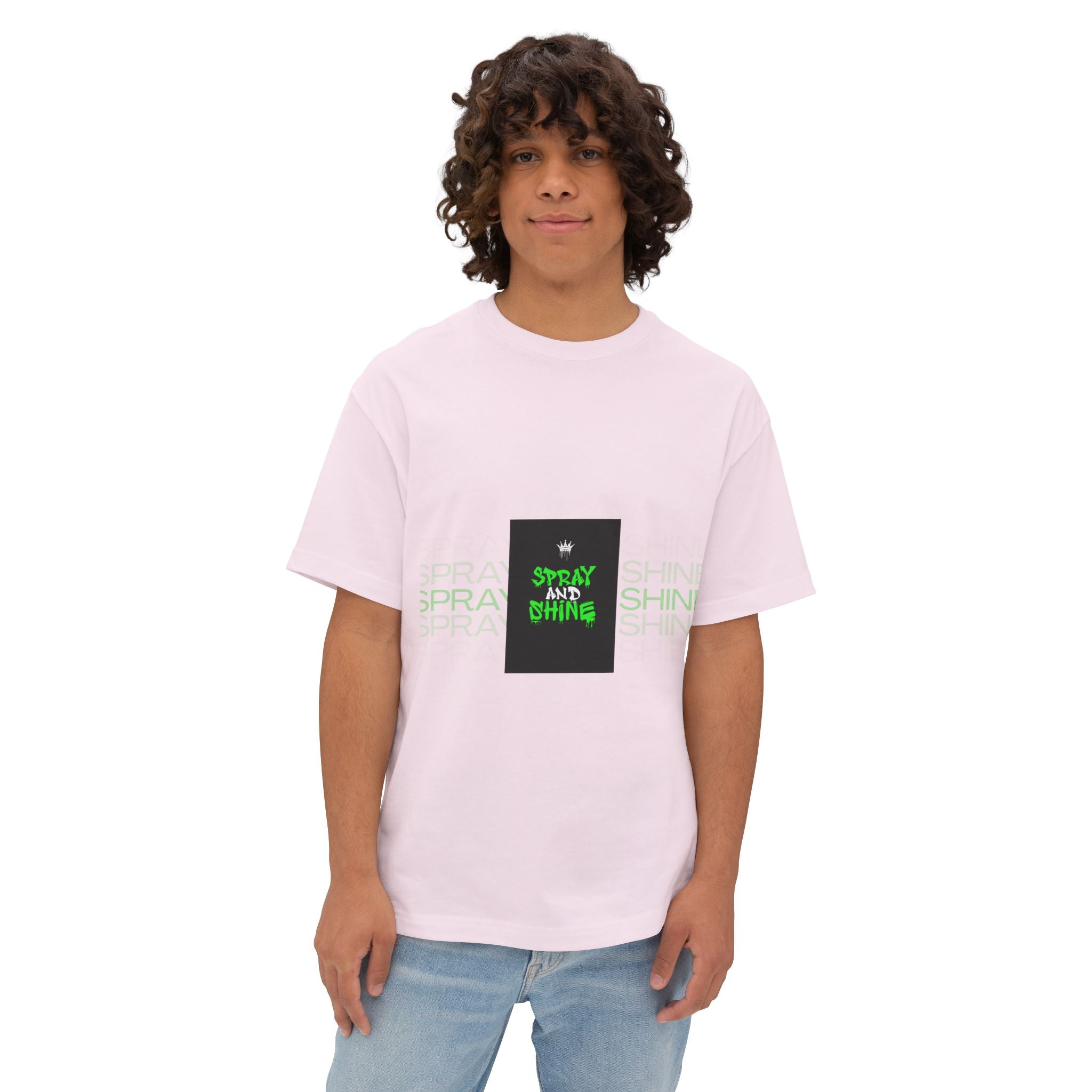 Spray and Shine Boxy T-Shirt | Trendy Streetwear Graphic Tee | Relaxed Fit Cotton Shirt | Modern Aesthetic Unisex Tee