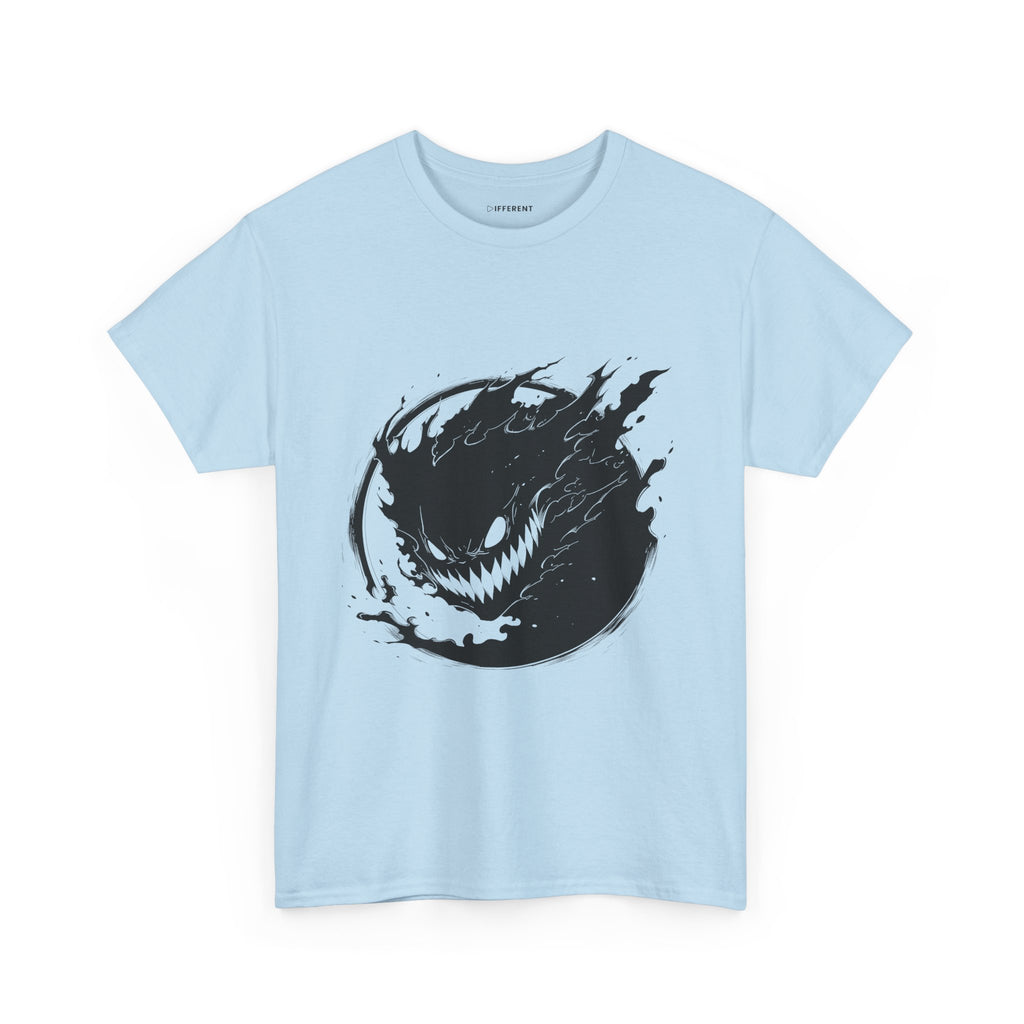 Graphic Tee — Black Flame Monster Smile T-Shirt