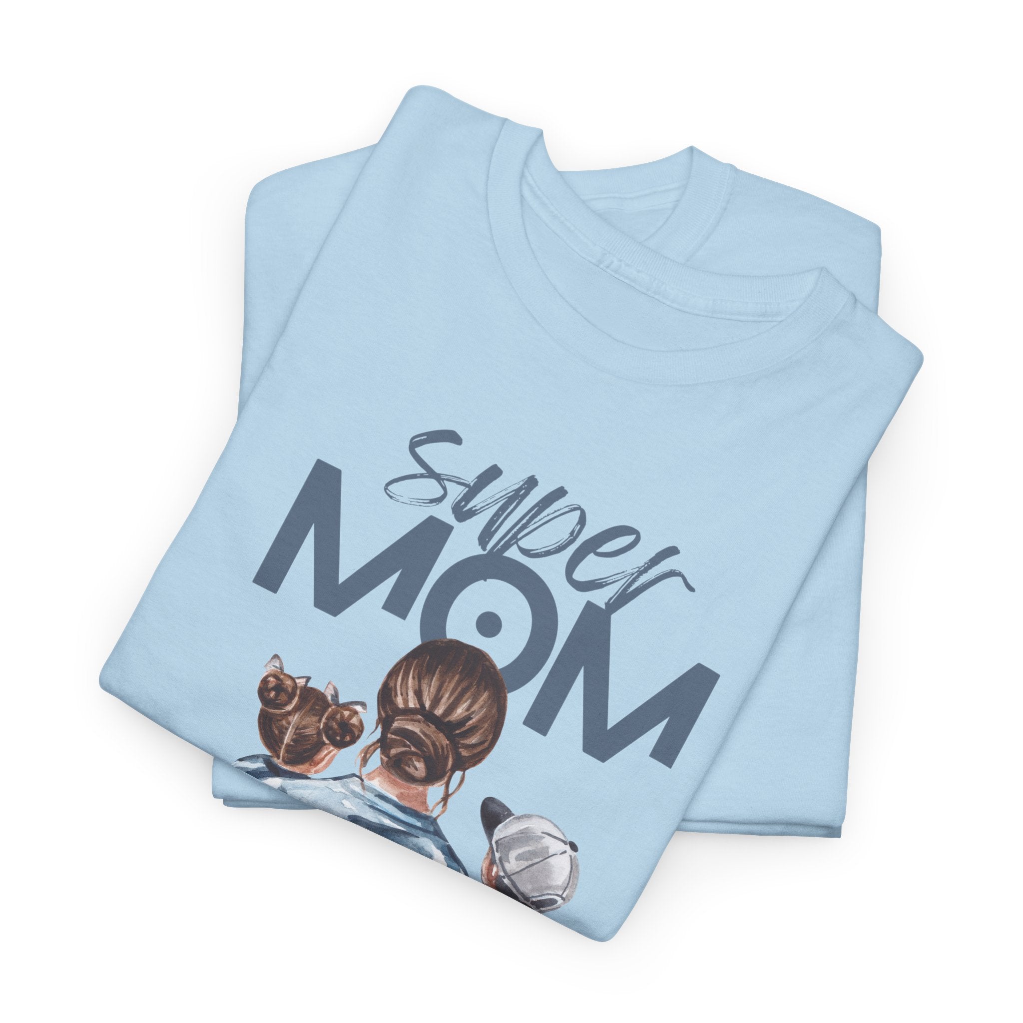 Super Mom Unisex Heavy Cotton Tee |  T-Shirt | Cute Mother’s Day Gift | Strong Mom Graphic Tee