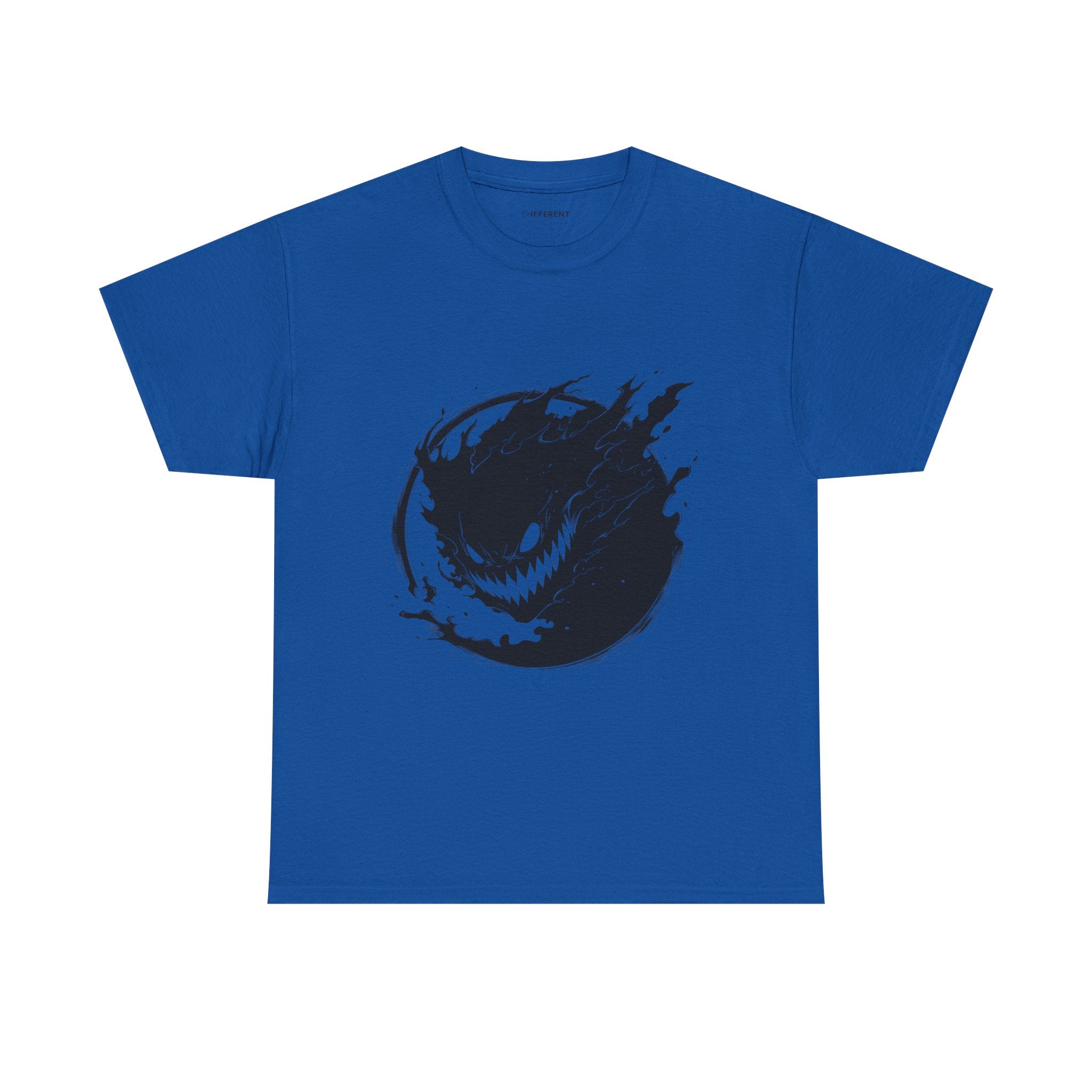 Graphic Tee — Black Flame Monster Smile T-Shirt