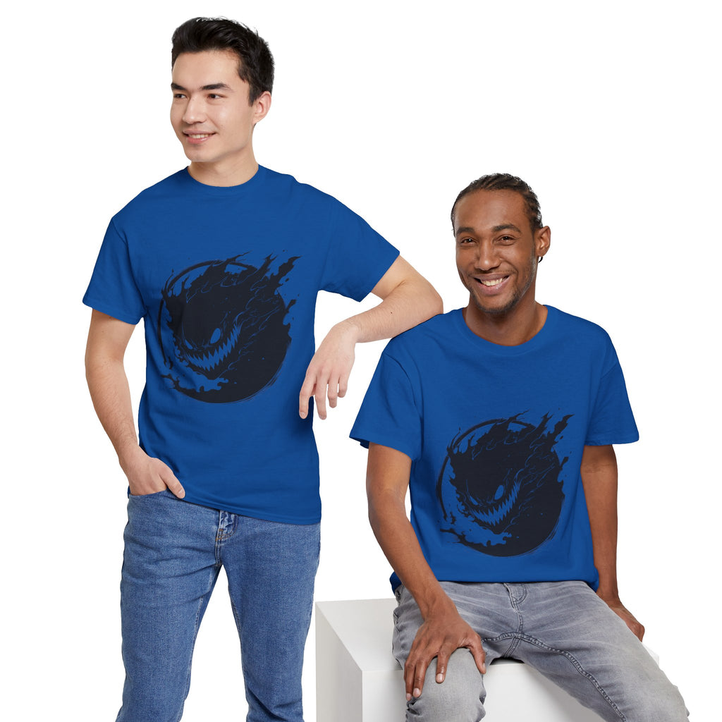 Graphic Tee — Black Flame Monster Smile T-Shirt