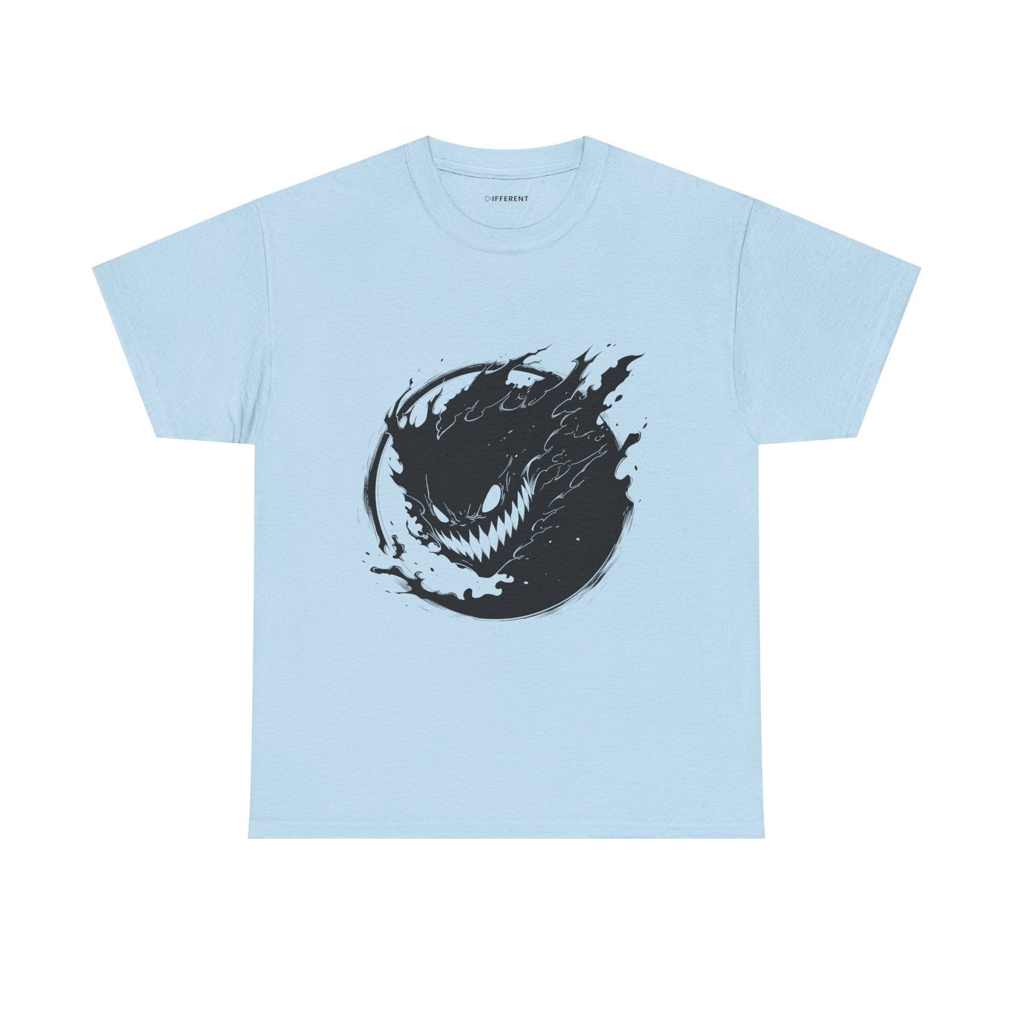 Graphic Tee — Black Flame Monster Smile T-Shirt