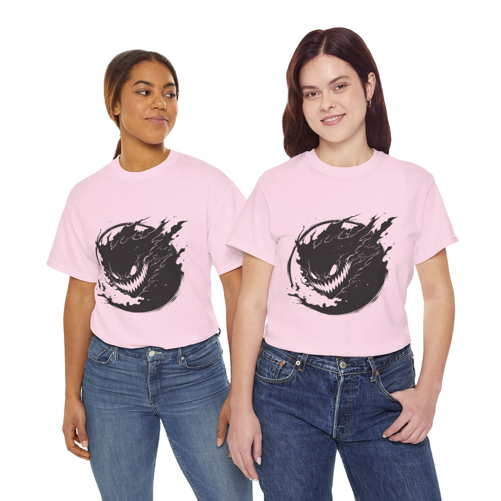 Graphic Tee — Black Flame Monster Smile T-Shirt