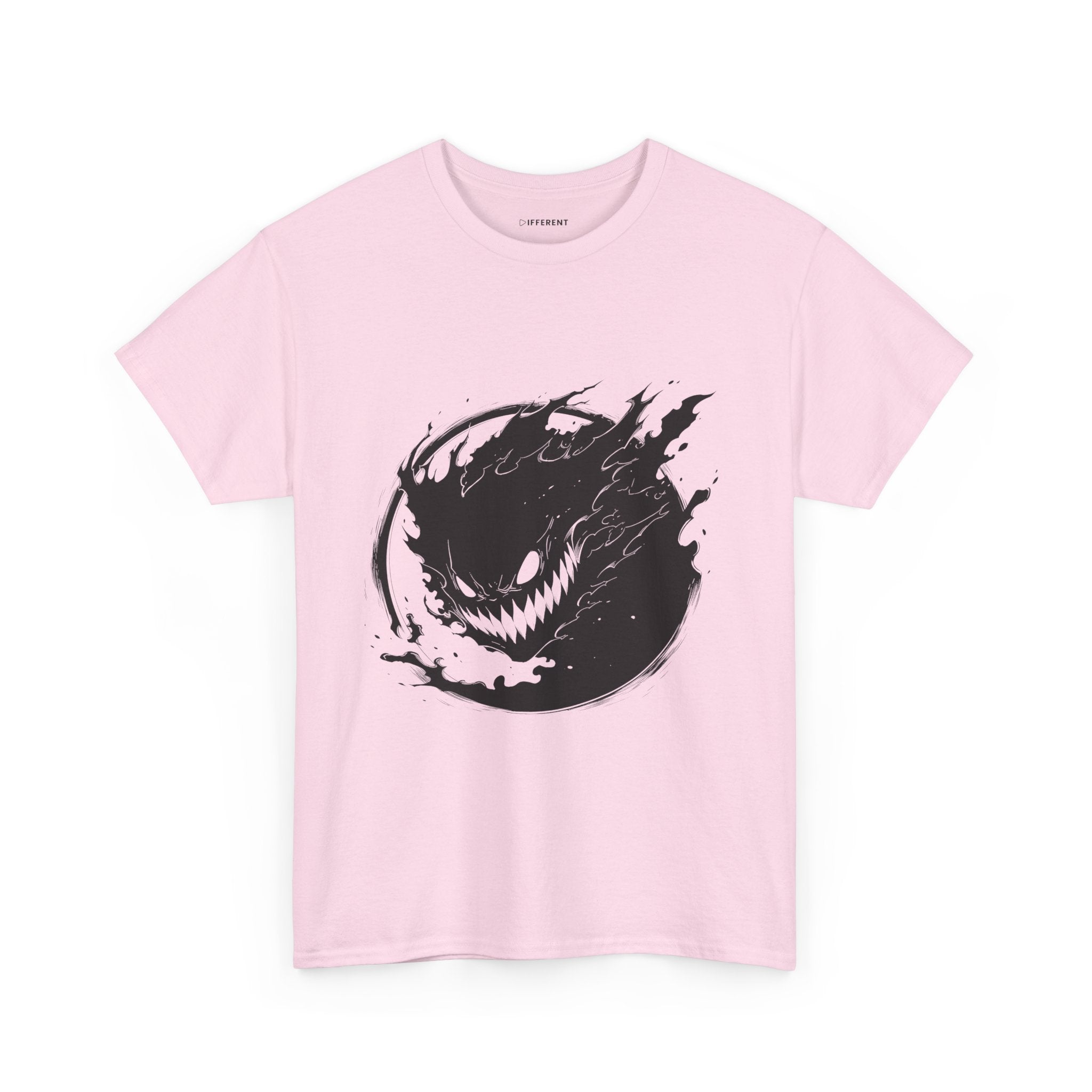 Graphic Tee — Black Flame Monster Smile T-Shirt