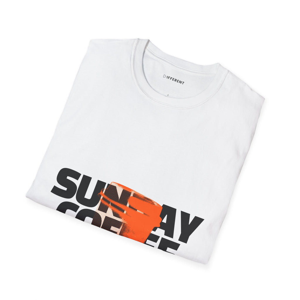 Sunday Coffee Chill T-Shirt | Cozy Aesthetic Graphic Tee | Gildan 64000 Softstyle Shirt | Relaxed Weekend Vibes