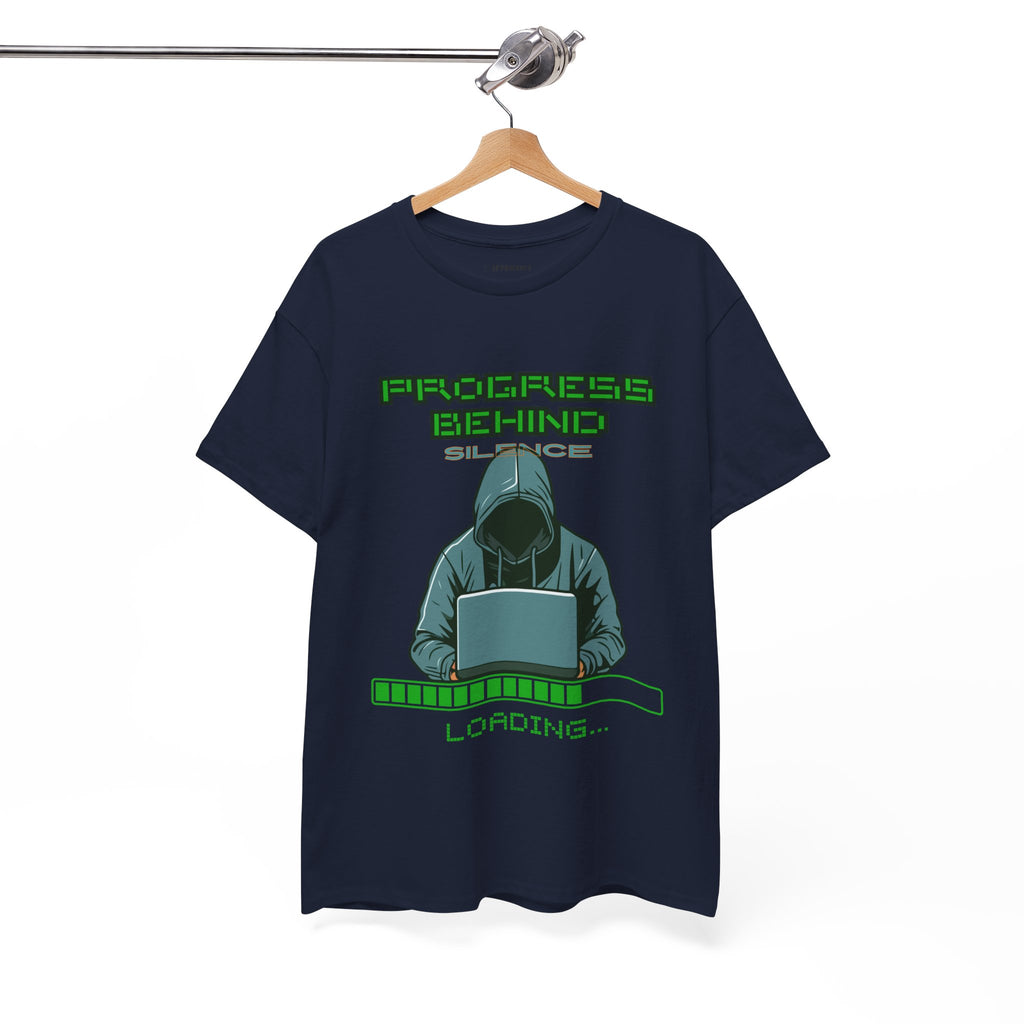 Green Retro Matrix Loading T-Shirt | Hacker Aesthetic Graphic Tee | Coding Streetwear Shirt | Gildan 5000 Unisex Cotton Tee