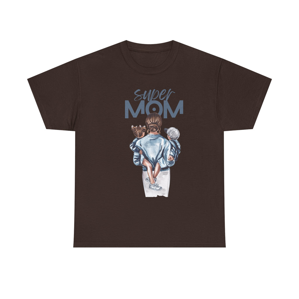 Super Mom Unisex Heavy Cotton Tee |  T-Shirt | Cute Mother’s Day Gift | Strong Mom Graphic Tee