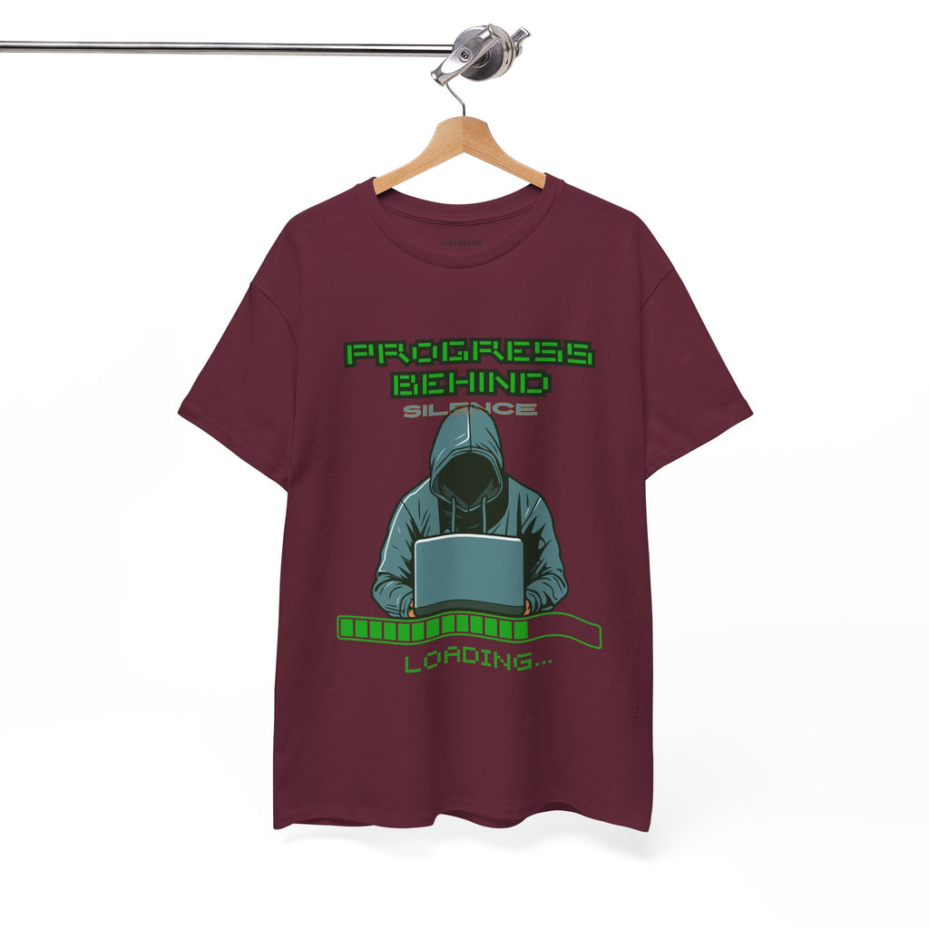 Green Retro Matrix Loading T-Shirt | Hacker Aesthetic Graphic Tee | Coding Streetwear Shirt | Gildan 5000 Unisex Cotton Tee