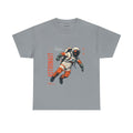 Orange Black Astronaut Retro Business Tee | Vintage Space Graphic T-Shirt | Gildan 5000 Unisex Heavy Cotton Shirt | Streetwear Style