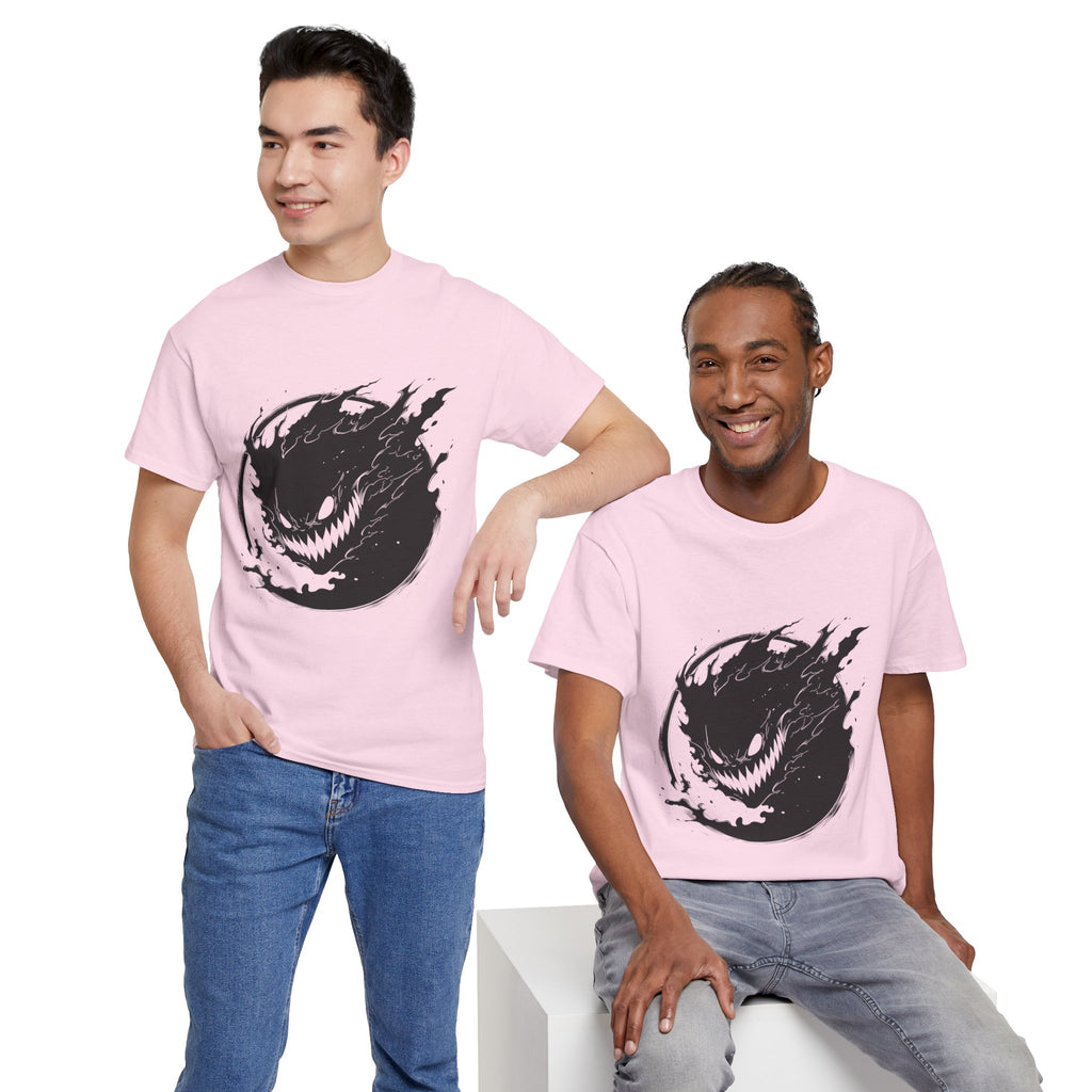 Graphic Tee — Black Flame Monster Smile T-Shirt