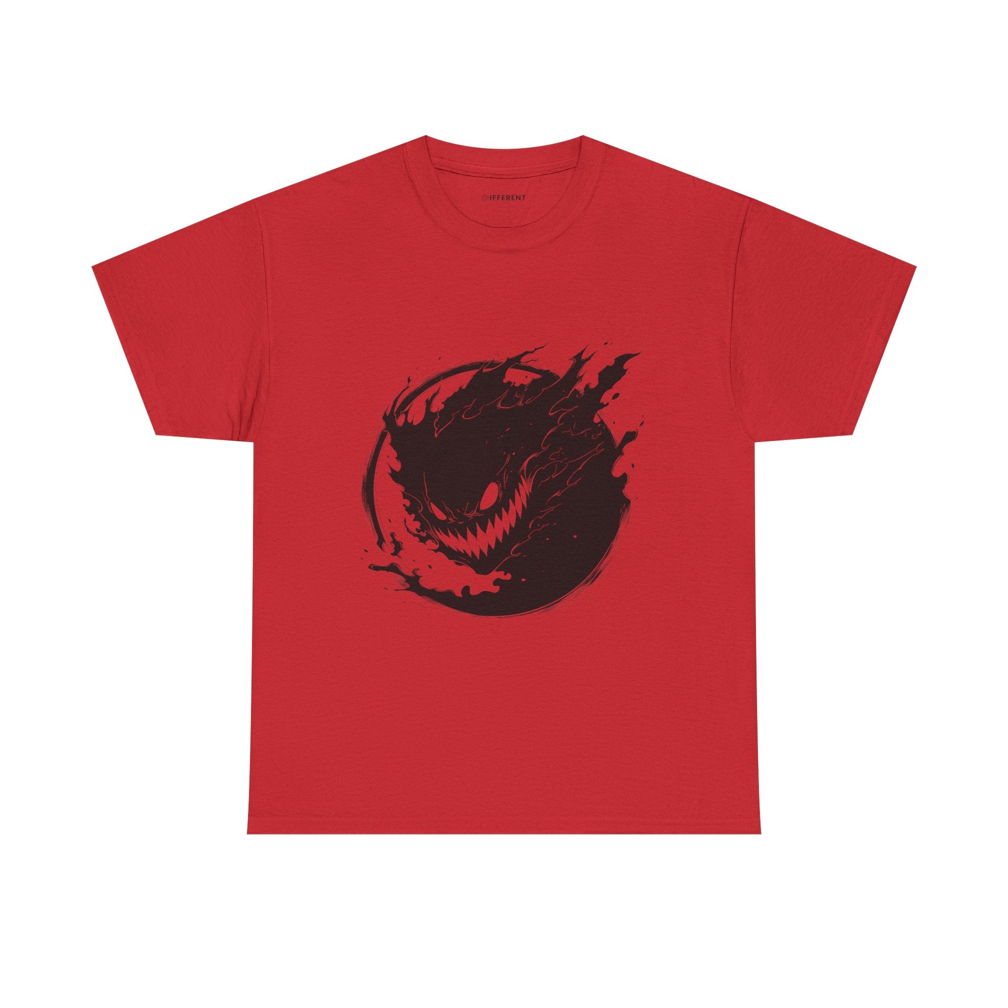 Graphic Tee — Black Flame Monster Smile T-Shirt