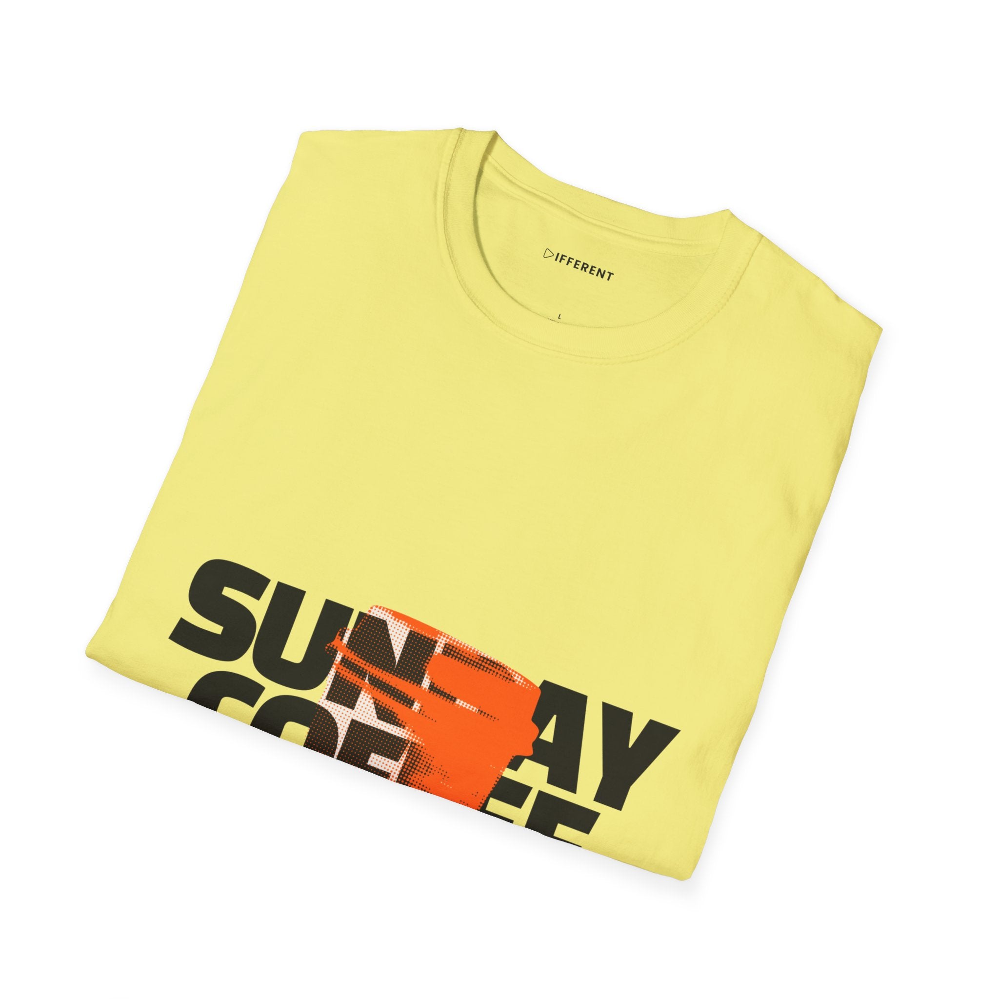 Sunday Coffee Chill T-Shirt | Cozy Aesthetic Graphic Tee | Gildan 64000 Softstyle Shirt | Relaxed Weekend Vibes